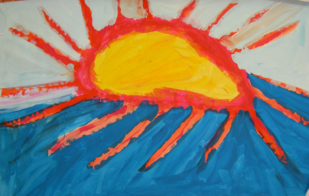 gemaltest Bild von einer Sonne